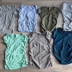 Isabel Maternity by Ingrid & Isabel Short Sleeve Tops - Gray, Blue, Green, Olive